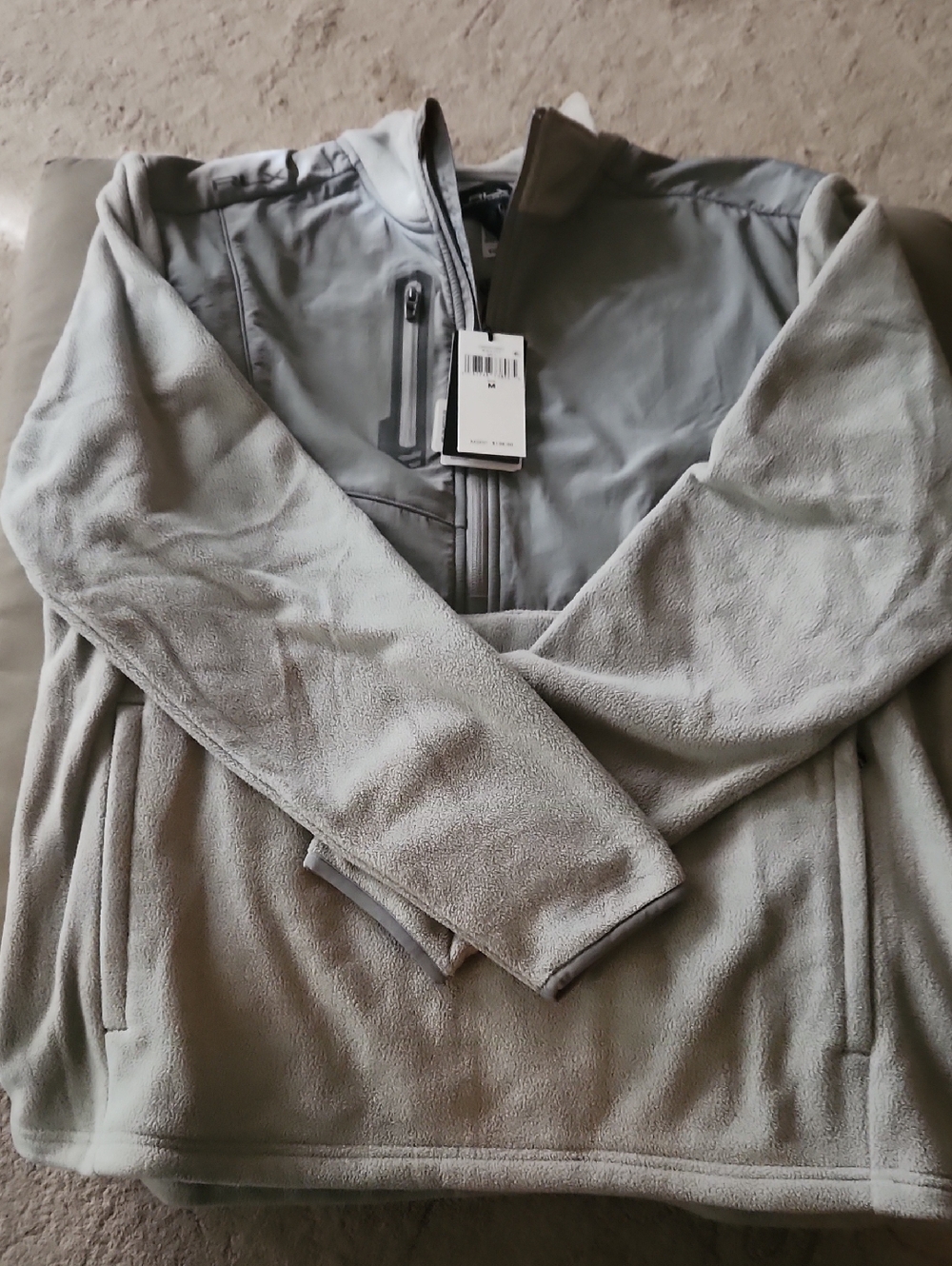 Ralph Lauren RLX Light Gray Fleece Jacket